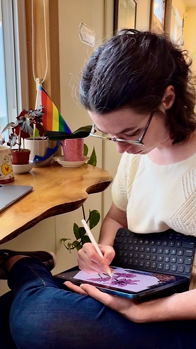 Working-Artist Artist working on a logo